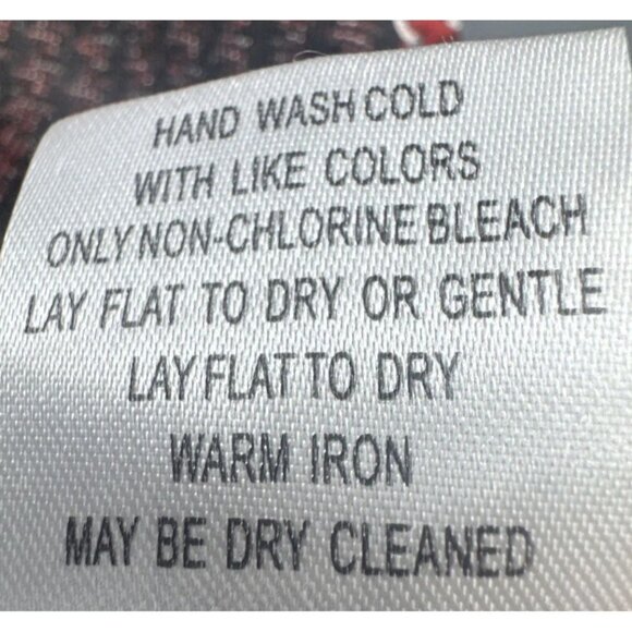 Tyler Boe Women’s Chrissy Red Black Faux Leather Long Sleeve Knit Tunic Top Sz L - Picture 8 of 9